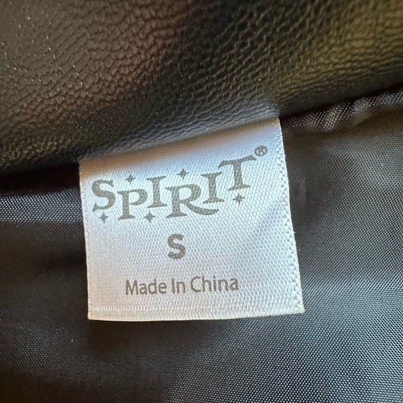 Black Girl Gang Punk Faux Leather Full Zip Jacket Size S - Picture 7 of 9